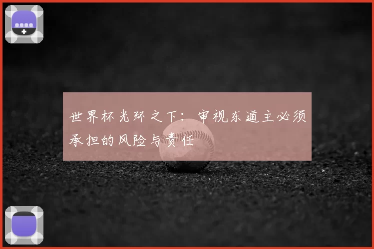 世界杯光环之下:审视东道主必须承担的风险与责任